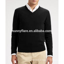 Camisola de cashmere ajustada para homens de malha de alta qualidade